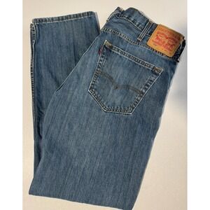 Levis 559 Men Blue Denim Straight Fit Medium Wash Jean Size 38x32